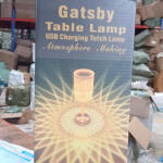 Crystal Table Lamp , Touch Control Atmosphere Nightstand Lamp With USB Charging Line