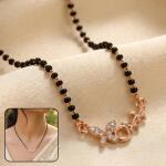 Floral Butterfly Charm Mangalsutra with Unique Design Pendant