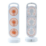 Portable 3 in 1 Design Triple Head Table Fan (1 Pc)