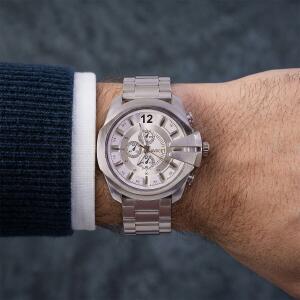 Premium Silver Analog Chronograph Style Wrist Watch for Men