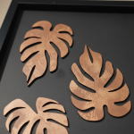 Luxury 3D Monstera Leaf Wall Art Frame | Modern Tropical Wooden Wall Decor