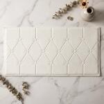 Self Adhesive 3D Foam Wall Panel Cushion Wallpaper ( White )