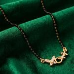 Floral Butterfly Charm Mangalsutra with Unique Design Pendant