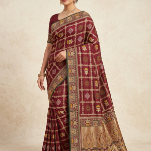 Kathia bari silk saree