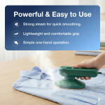 Mini Steamer & Iron: 2-in-1 Portable Travel Friendly