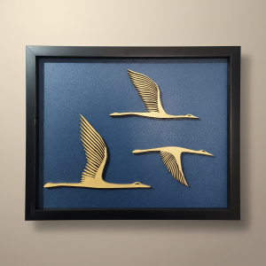Luxury 3D Wooden Flying Birds Wall Art Frame | Modern Minimalist Home Decor
