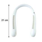 Portable Rechargeable Neck Fan (1 Pc, White Color)
