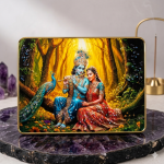 Radha Krishna Crystal Glass Frame