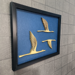 Luxury 3D Wooden Flying Birds Wall Art Frame | Modern Minimalist Home Decor