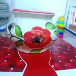 Hand-Painted Floral Artisan Ceramic Jar