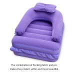 2-in-1 Air Mattress & Lounger Portable Inflatable Sofa with Hand Pump