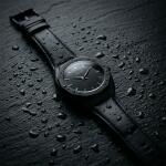 Premium Matte Black Octagonal Analog Wrist Watch with Leather Strap for Men
