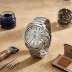 Premium Silver Analog Chronograph Style Wrist Watch for Men
