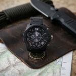 Premium Black Analog Chronograph Style Wrist Watch for Men