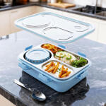 Premium Stainless Steel Compartment Lunch Box 1 Set