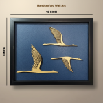 Luxury 3D Wooden Flying Birds Wall Art Frame | Modern Minimalist Home Decor