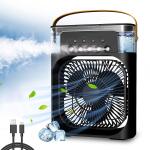 Portable Air Cooler Fan with 7-Color Light – Personal AC Fan