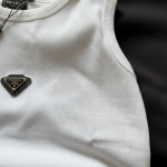 Men’s Ribbed Sleeveless Tank Top – Black & White