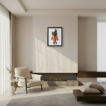 Krishna Wall Art Frame | Premium Minimalist Spiritual Wall Art for Living Room, Bedroom & Meditation Space by rvn