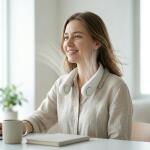 Portable Rechargeable Neck Fan (1 Pc, White Color)