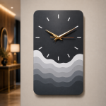 Modern Minimalist Wave Wall Clock | Silent Decorative Wall Clock for Living Room, Bedroom & Office
