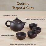 Premium Black Clay / Ceramic Tea Set with Teapot & 4 Cups