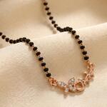 Floral Butterfly Charm Mangalsutra with Unique Design Pendant