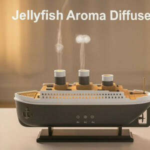 Ship Design Jellyfish Aroma Diffuser & Cool Mist Humidifier with LED Ambient Lights