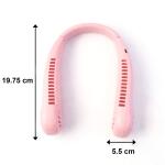 Portable Rechargeable Neck Fan (1 Pc, Pink Color)