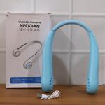 Portable Rechargeable Neck Fan (1 Pc, Blue Color)