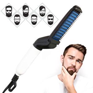 Men's Beard and Hair Curling Straightener (Modelling Comb), Hair accessories