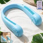 Portable Rechargeable Neck Fan (1 Pc, Blue Color)