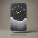 Modern Minimalist Wave Wall Clock | Silent Decorative Wall Clock for Living Room, Bedroom & Office