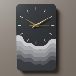 Modern Minimalist Wave Wall Clock | Silent Decorative Wall Clock for Living Room, Bedroom & Office