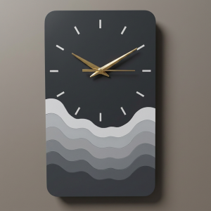 Modern Minimalist Wave Wall Clock | Silent Decorative Wall Clock for Living Room, Bedroom & Office