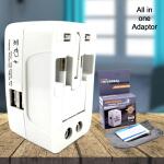 All-in-One Universal Worldwide Travelling AC Adaptor Plug (1 Pc)