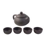 Premium Black Clay / Ceramic Tea Set with Teapot & 4 Cups