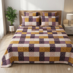 Digital Print Premium Cotton Geometric Bedsheet