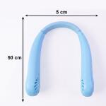 Portable Rechargeable Neck Fan (1 Pc, Blue Color)