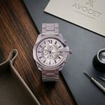 Premium Silver Analog Chronograph Style Wrist Watch for Men