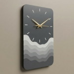 Modern Minimalist Wave Wall Clock | Silent Decorative Wall Clock for Living Room, Bedroom & Office