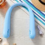 Portable Rechargeable Neck Fan (1 Pc, Blue Color)