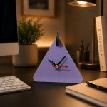 Modern Triangle Table Clock | Geometric Decorative Table Clock for Home, Office & Study Desk