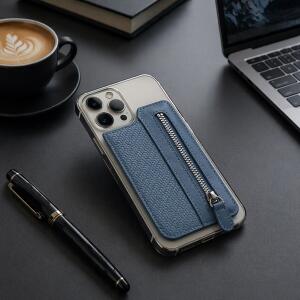 Adhesive Card Phone Holder with Zipper – Versatile Wallet Case (1 Pc / Mix Color)