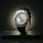 Premium Octagonal Silver Dial Analog Wrist Watch with Leather Strap for Men