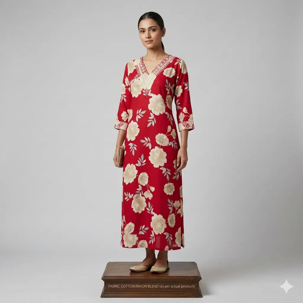 Kurti with plazo and paint set with multicolour dupatta