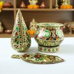 Traditional Decorative Pooja Kalash (1 Set)