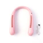 Portable Rechargeable Neck Fan (1 Pc, Pink Color)