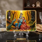 Radha Krishna Crystal Glass Frame