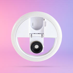 Selfie Flash Ring Light With 3 Level Of Brightness (1 Pc)